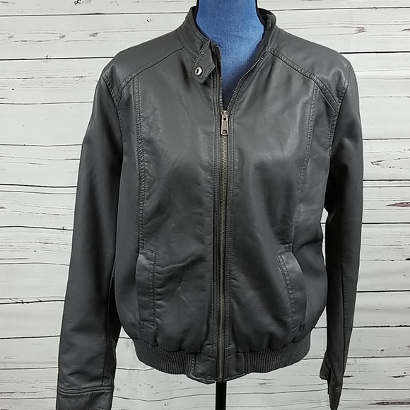 Old Navy Other - Like New Leather Like Old Navy Grey Jacket